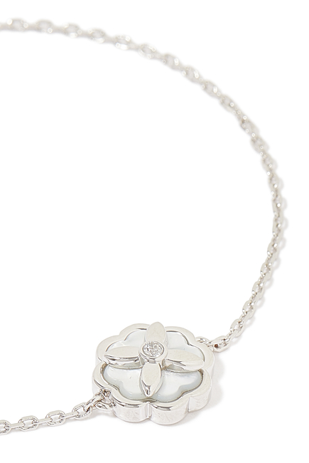 Heritage Bloom Bracelet, Plated Metal & Mother-of-Pearl